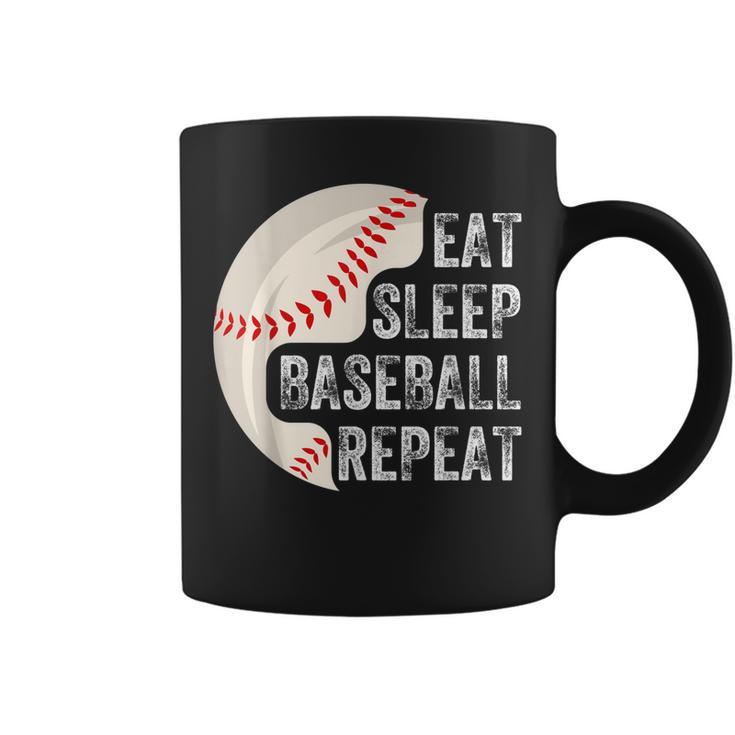 Eat Sleep Baseball Repeat Baseball Player Baseball  Coffee Mug