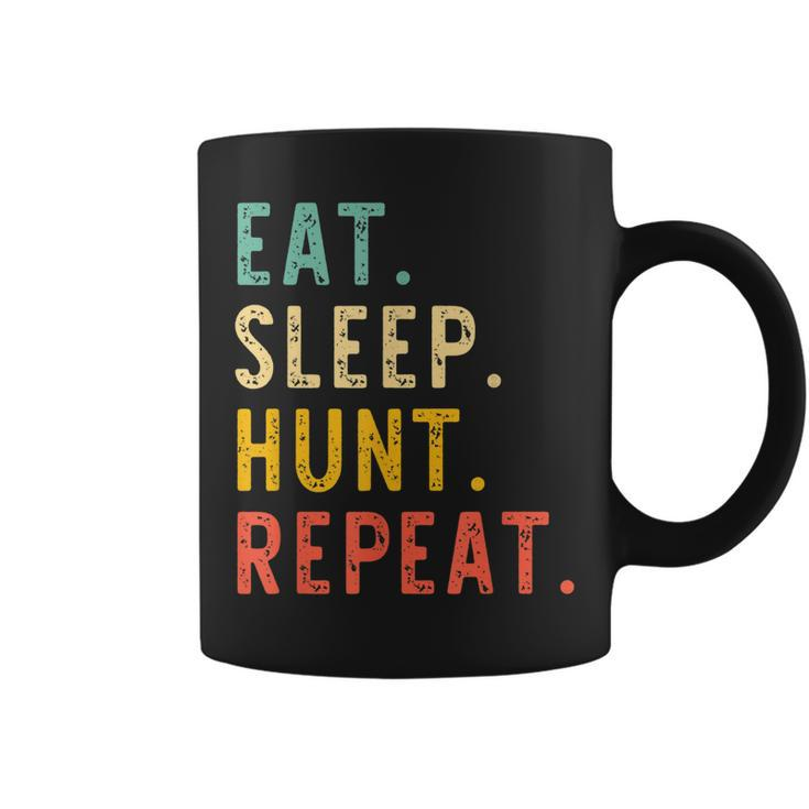 Eat Sleep Hunt Repeat Hunting Hunter Funny Retro Vintage  Coffee Mug