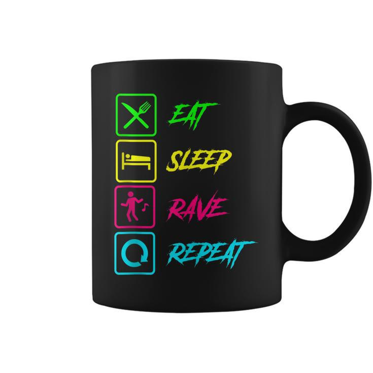 Eat Sleep Rave Repeat - Edm Music Festival Raver  Coffee Mug