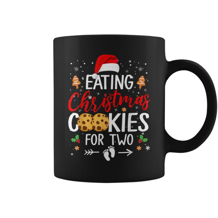 Eating Christmas Cookies For Two Funny Christmas Pregnancy  Coffee Mug