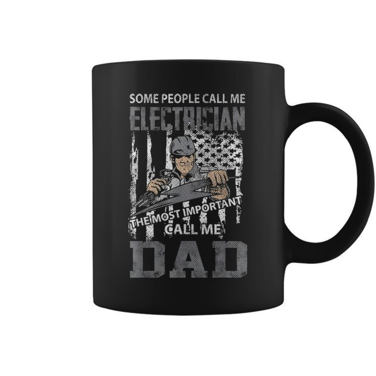 Electrician Dad Fathers Day Funny Daddy Men Dad Gift Coffee Mug