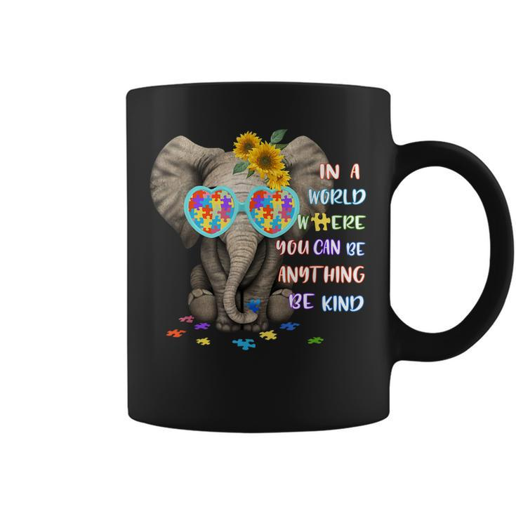 Elephant Autism Be Kind Autism Awareness Girls Boys  Coffee Mug