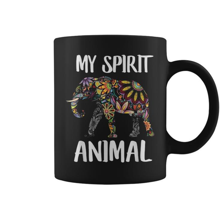 Elephant My Spirit Animal Love R Dad Mom Boy Girl Funny Coffee Mug