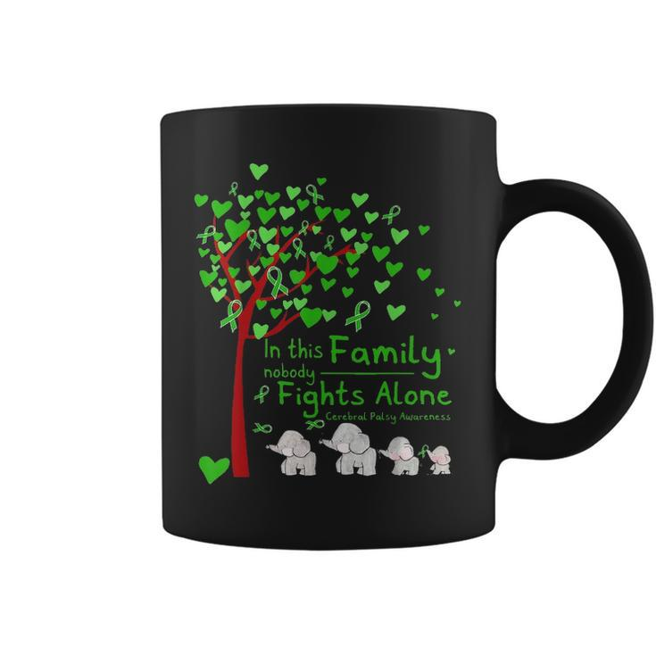 Elephant Nobody Fights Alone Cerebral Palsy Awareness Gift Coffee Mug