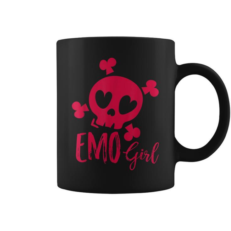 Emo Girl Pink Skull Emo Goth Music Ns Emotional  Coffee Mug