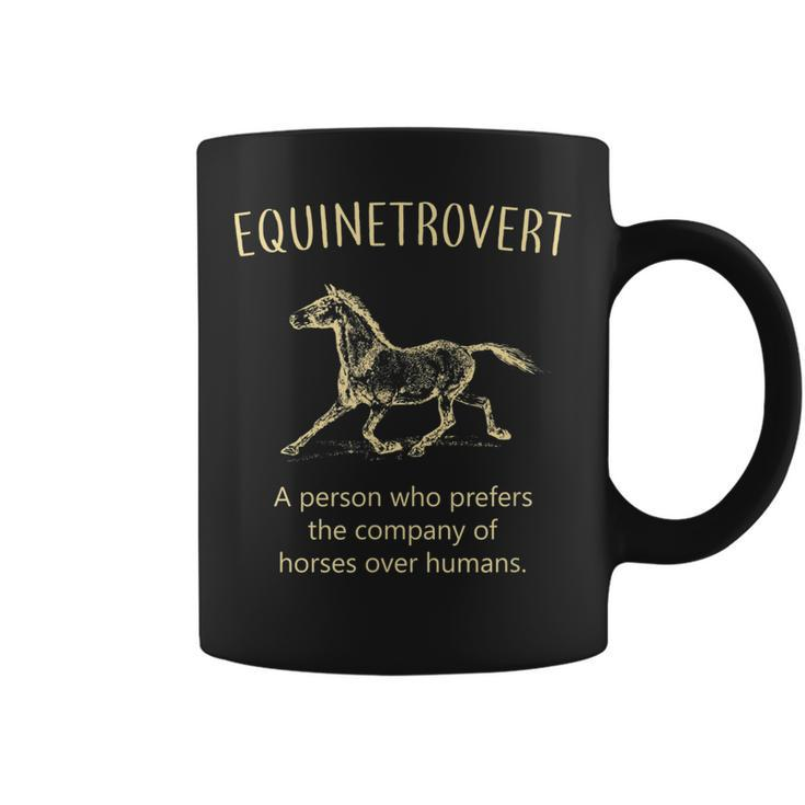 Equinetrovert Funny Horse Gifts For Horse Lover  Coffee Mug