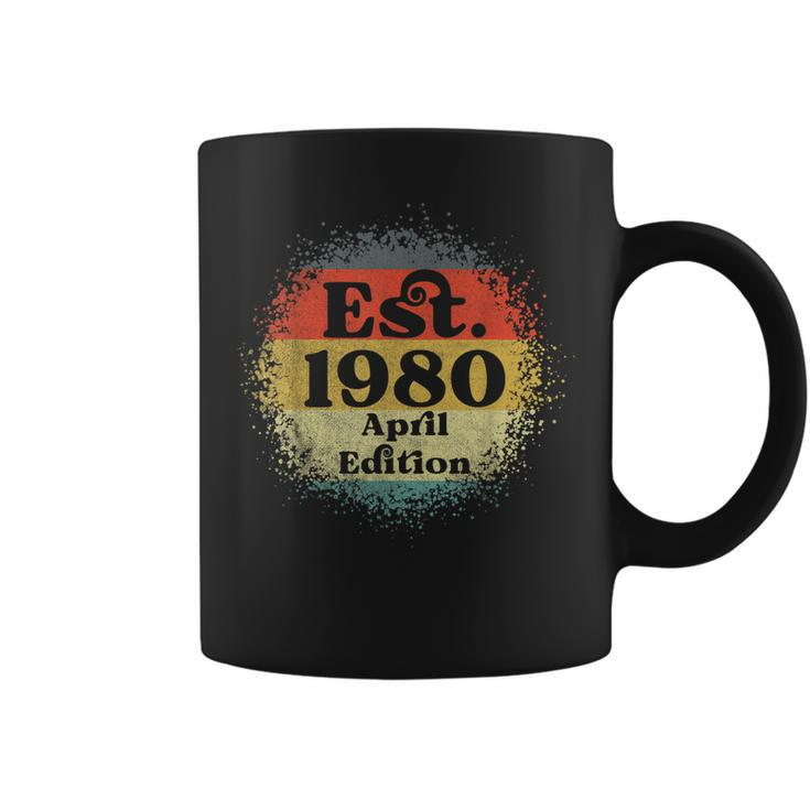 Established 1980 Born April Edition Legend Birthday  Coffee Mug