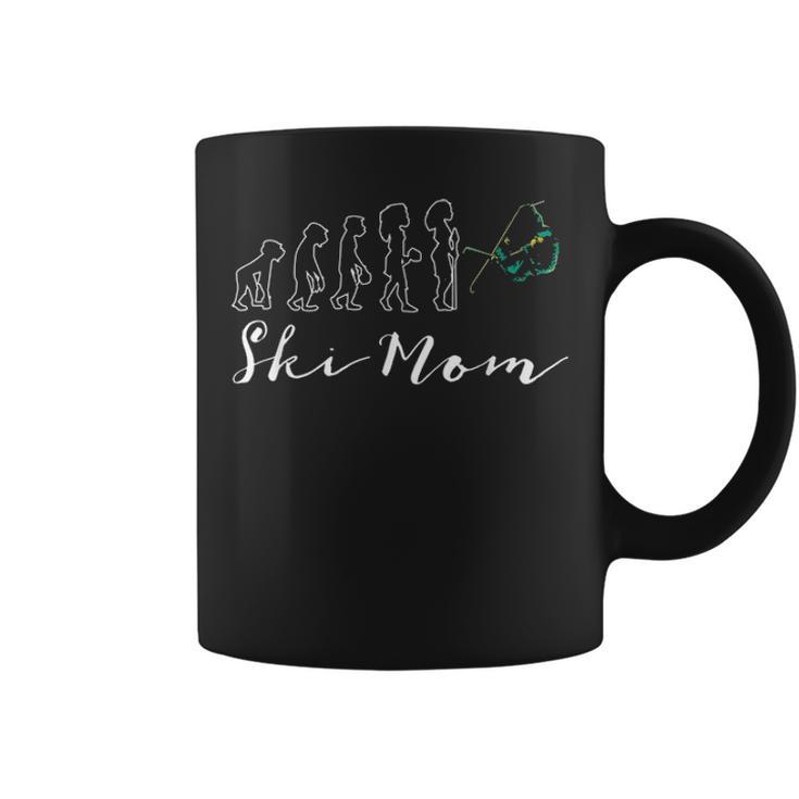 Evolution Of The Skiing Mom Gift For Sports Lovers Daughter Coffee Mug