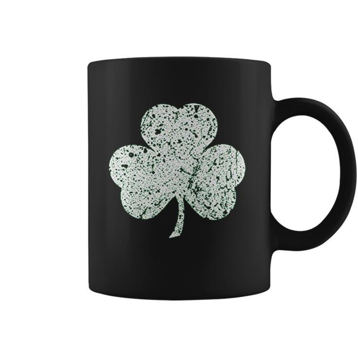 Faded Lucky Shamrock Clover St Patricks Day V2 Coffee Mug