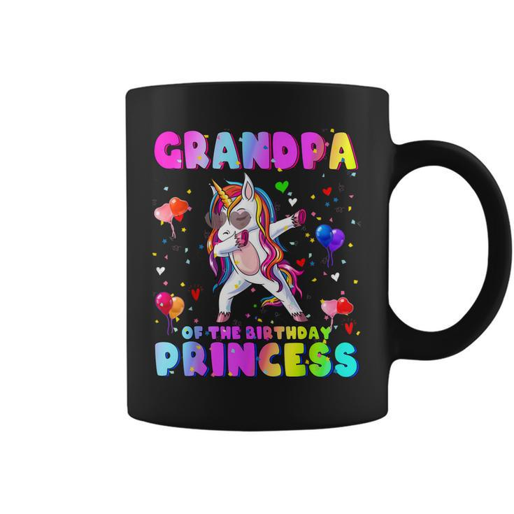 Family Matching Birthday Princess Dabbing Unicorn Grandpa Coffee Mug