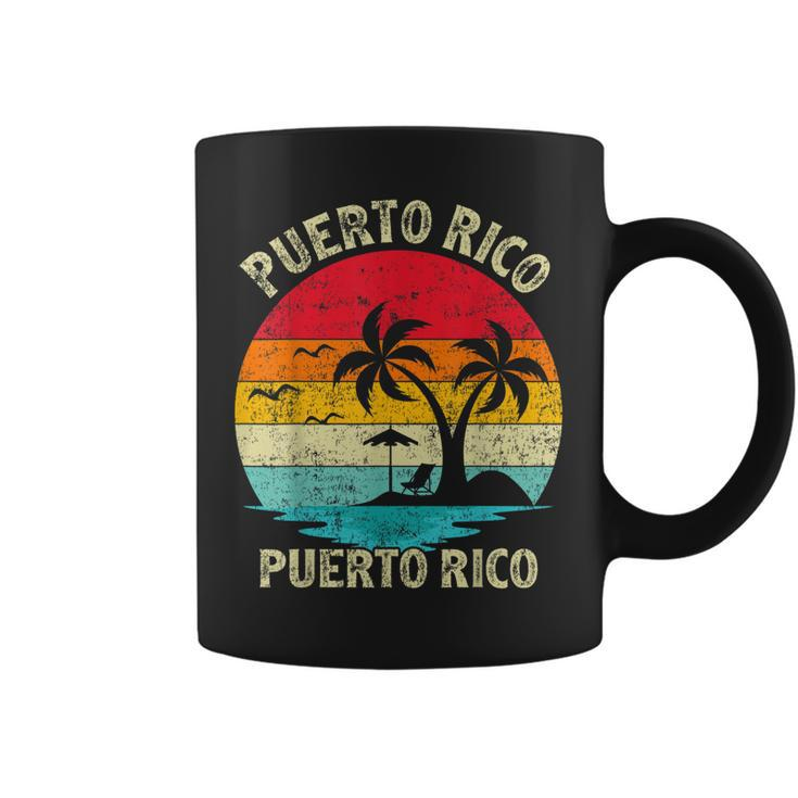 Family Vacation Vintage Retro Puerto Rico San Juan Beach  Coffee Mug