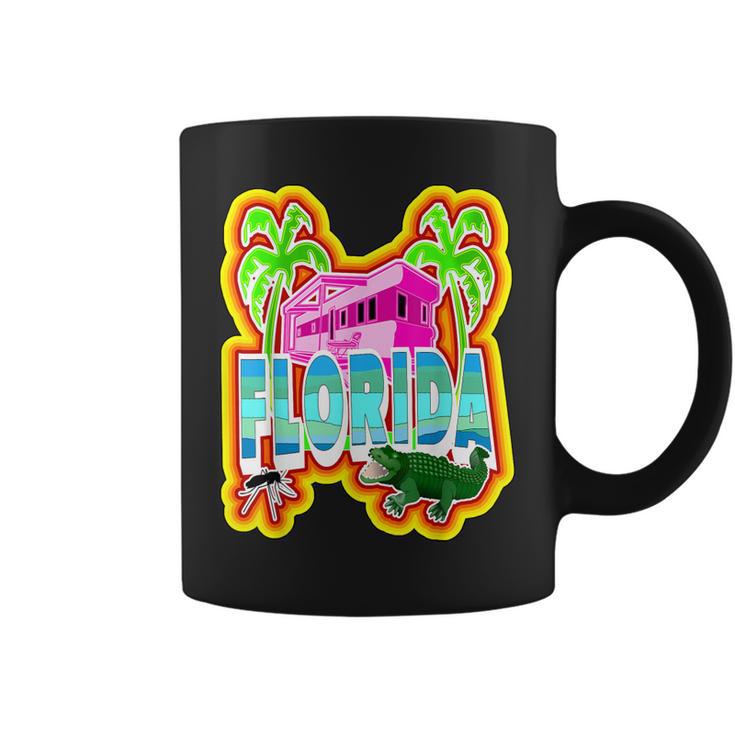 Farbenfroher Redneck Florida Alligator Tassen, Lustiges Käfer-Design