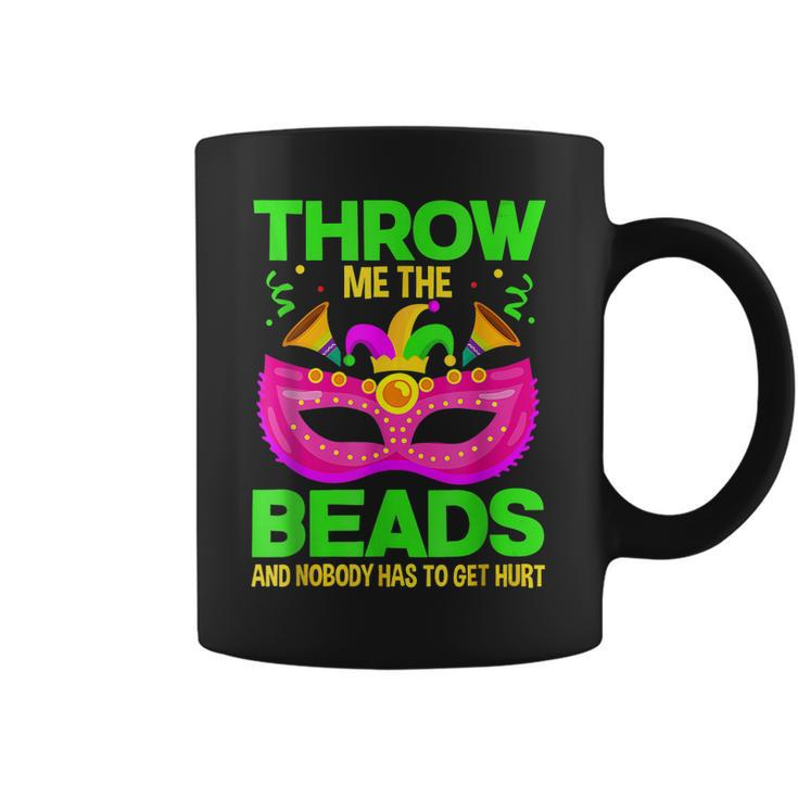 Fat Tuesdays Throw Me The Beads Mardi Gras New Orleans  Coffee Mug