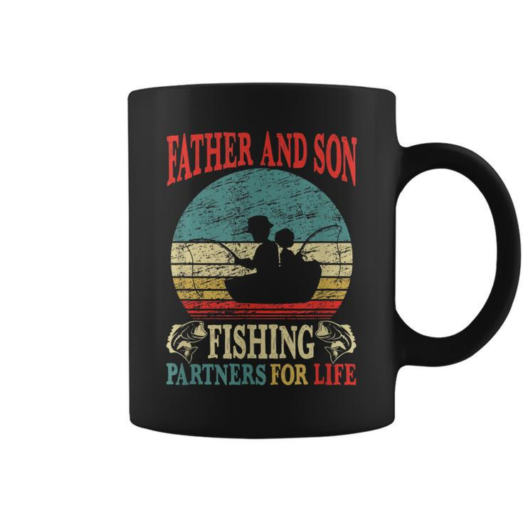 Father Son Fishing Partners For Life Vintage Dad Matching  Coffee Mug