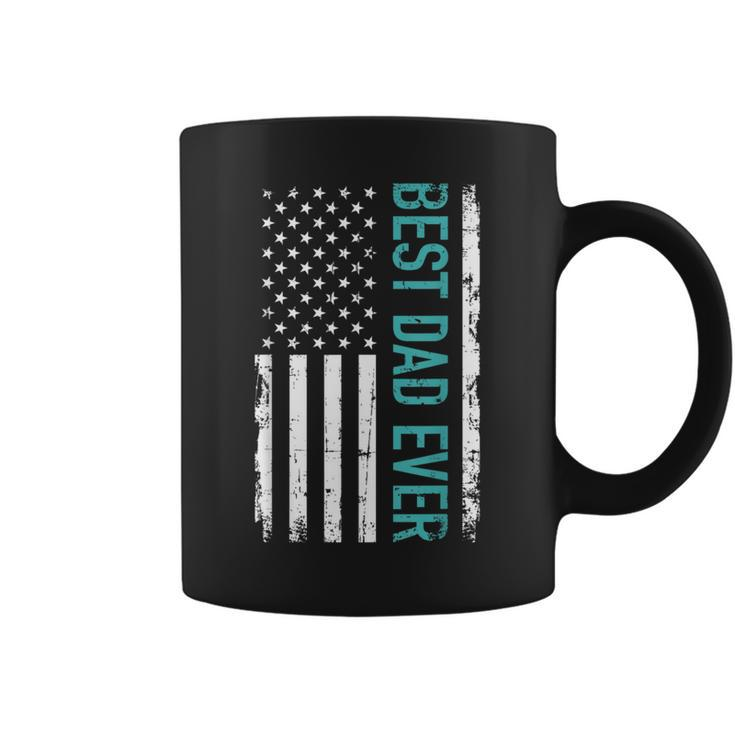 Father’S Day Best Dad Ever With Us American Flag T Coffee Mug