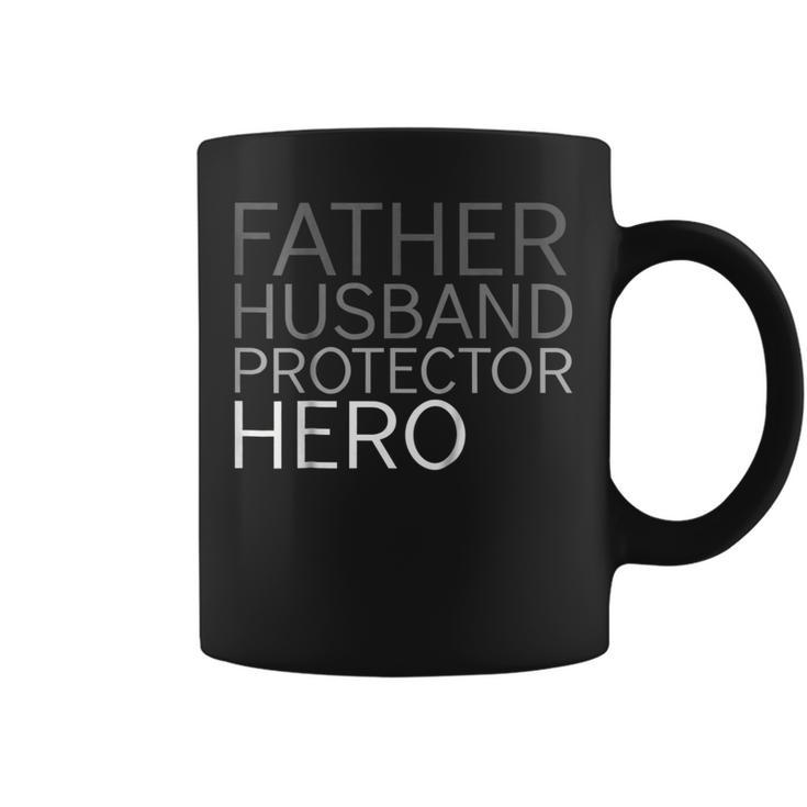 Fathers Day  Father Husband Protector Hero Coffee Mug
