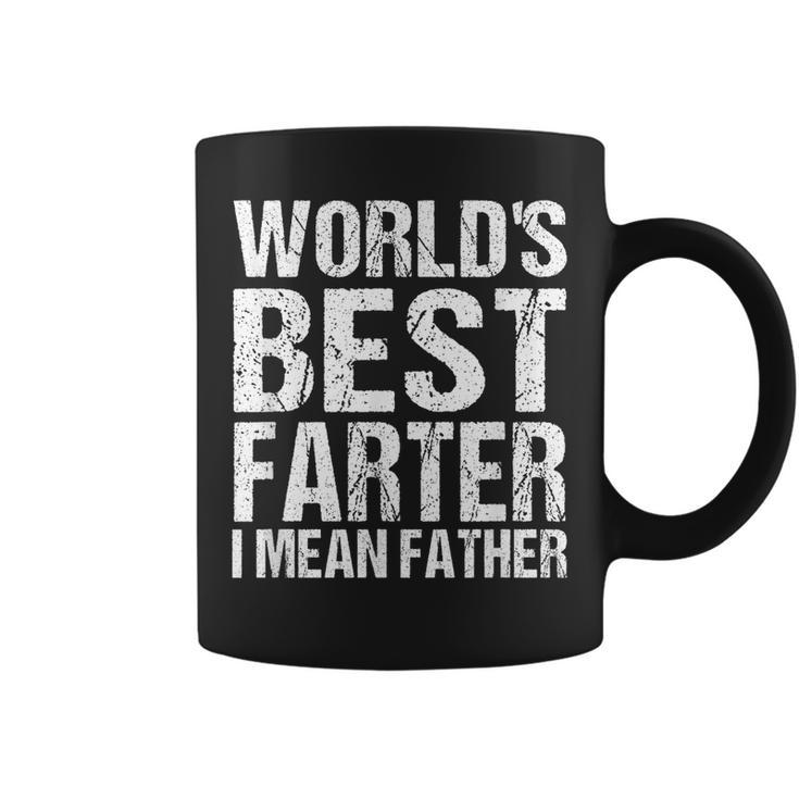 Fathers Day Retro Dad Worlds Best Farter I Mean Father  Coffee Mug