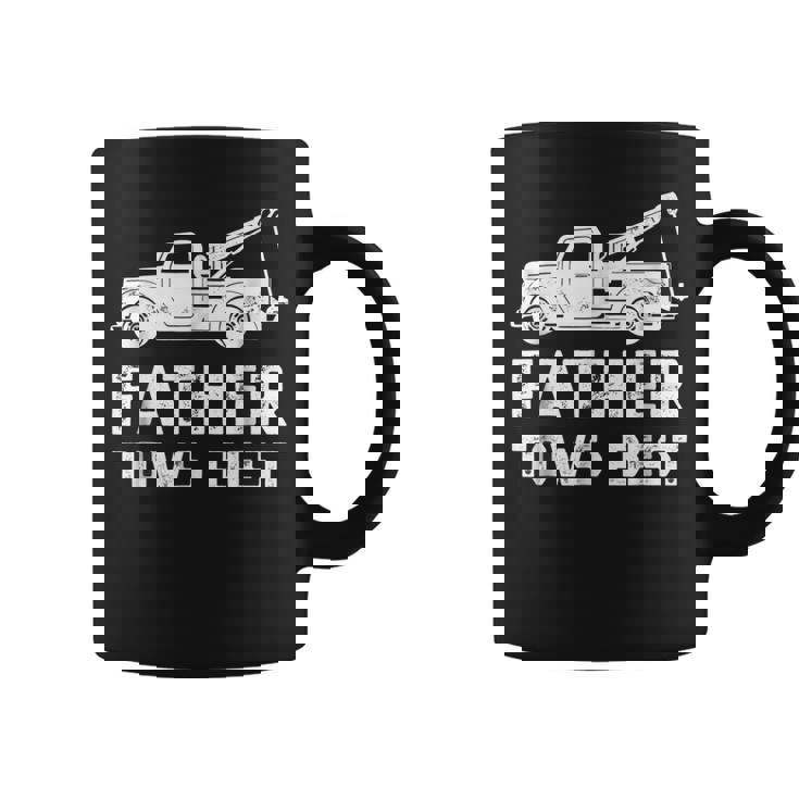 Fathers Day Tow Truck Dad Tows Best Towing Gift Coffee Mug