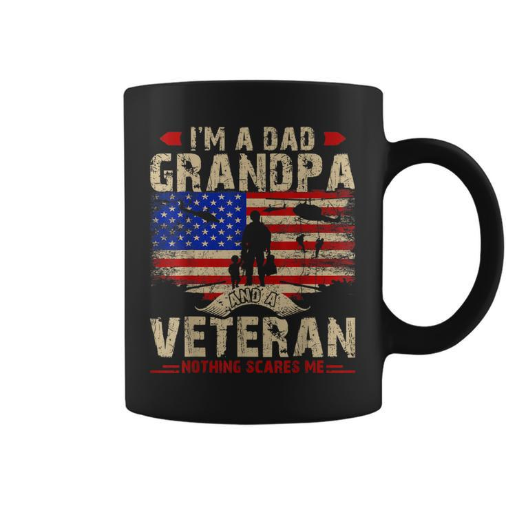 Fathers Day Veterans Day Im A Dad Grandpa And A Veteran  Coffee Mug