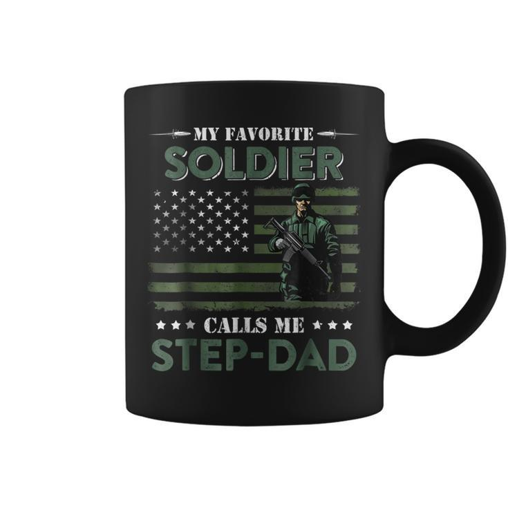 Favorite Soldier Calls Me Stepdad Army Veteran T  Coffee Mug