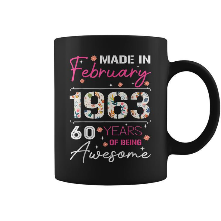 February Flower Made In 1963 60 Years Of Being Awesome  Coffee Mug