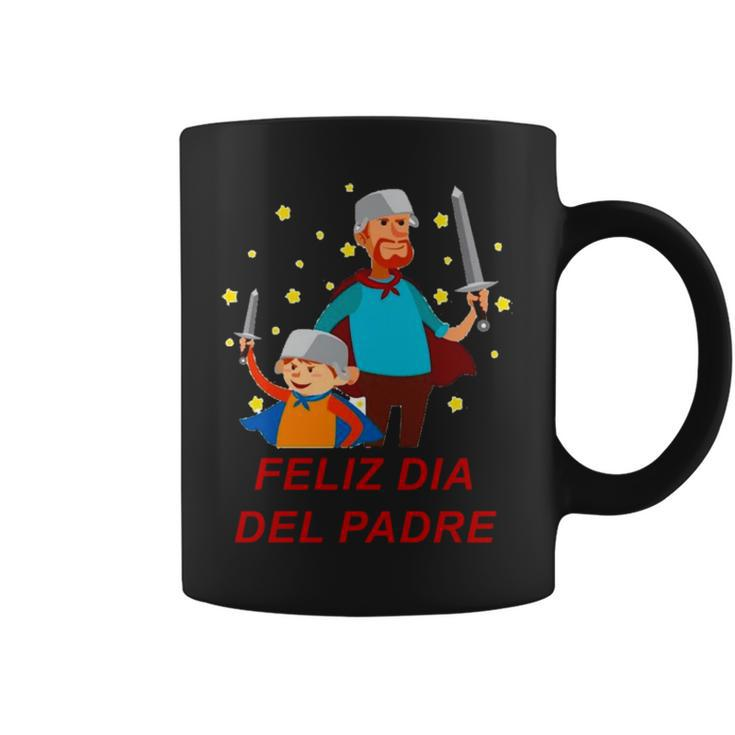 Feliz Dia Del Padre Dad And Son Coffee Mug