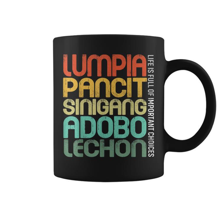 Filipino Philippine Food Lumpia Pancit Sinigang Adobo Lechon Coffee Mug ...