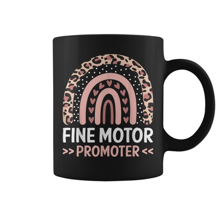 Fine Motor Promoter Ot Occupational Therapy Leopard Rainbow  Coffee Mug