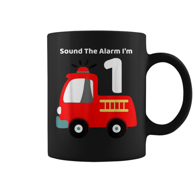 Fire Fighter Truck 1 Year Old Birthday  | 1St Bday Coffee Mug