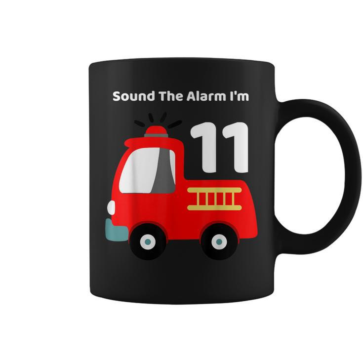 Fire Fighter Truck 11 Year Old Birthday | 11Th Bday  Coffee Mug