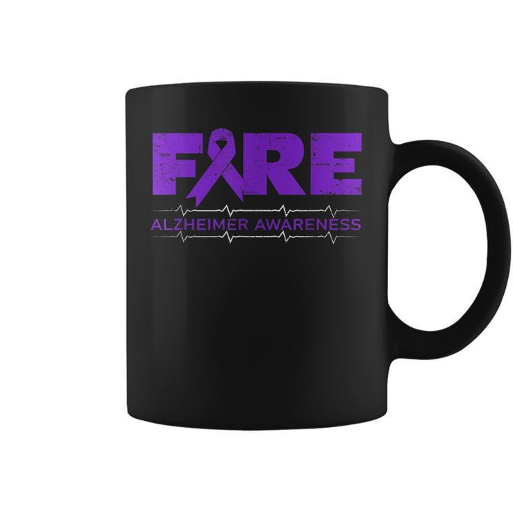 Fire Fighters Wear Purple - Alzheimer Awareness Coffee Mug