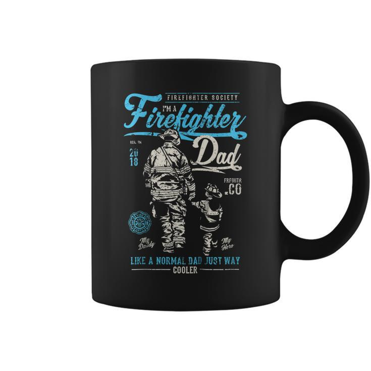 Firefighter Fathers Day  Retro Dad Xmas Gifts Coffee Mug