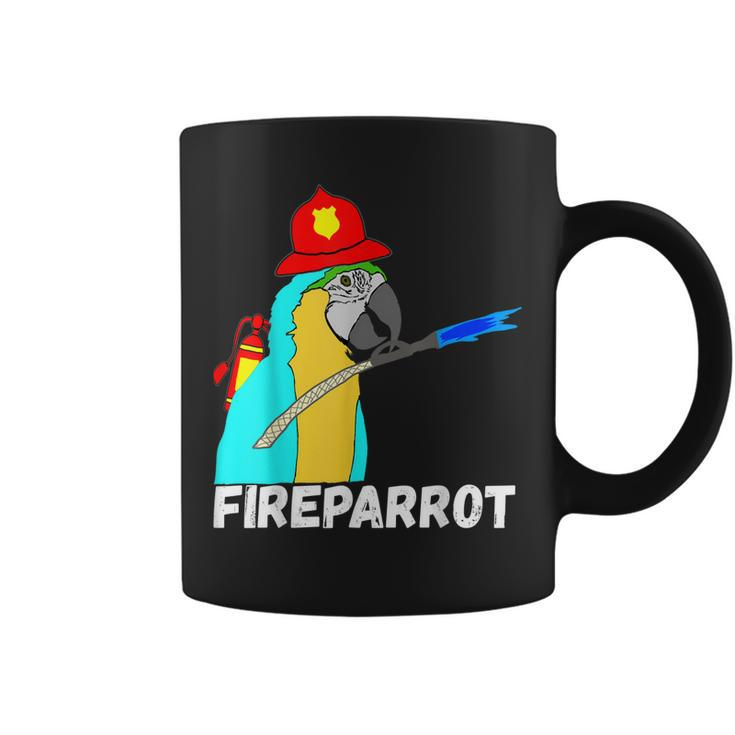 Firefighter Parrot Exotic Bird Fireman Fire Fighter Coffee Mug