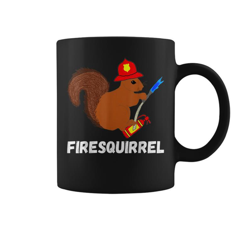Firefighter Squirrel Funny Fire Fighter Rodent Fireman  Coffee Mug