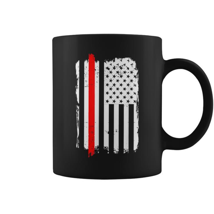Firefighter Thin Red Line Amercian Flag  | Usa Coffee Mug