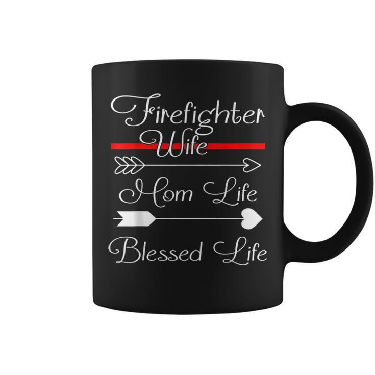 Firefighter Wife Mom Life Blessed Life V2 Coffee Mug