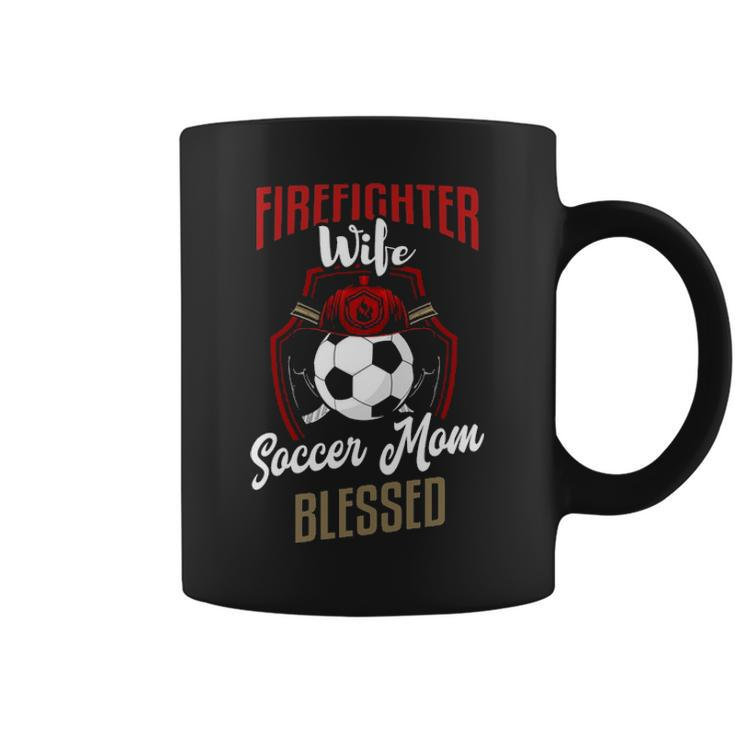 Firefighter Wife  Soccer Mom Firefighter Wife Gift Coffee Mug