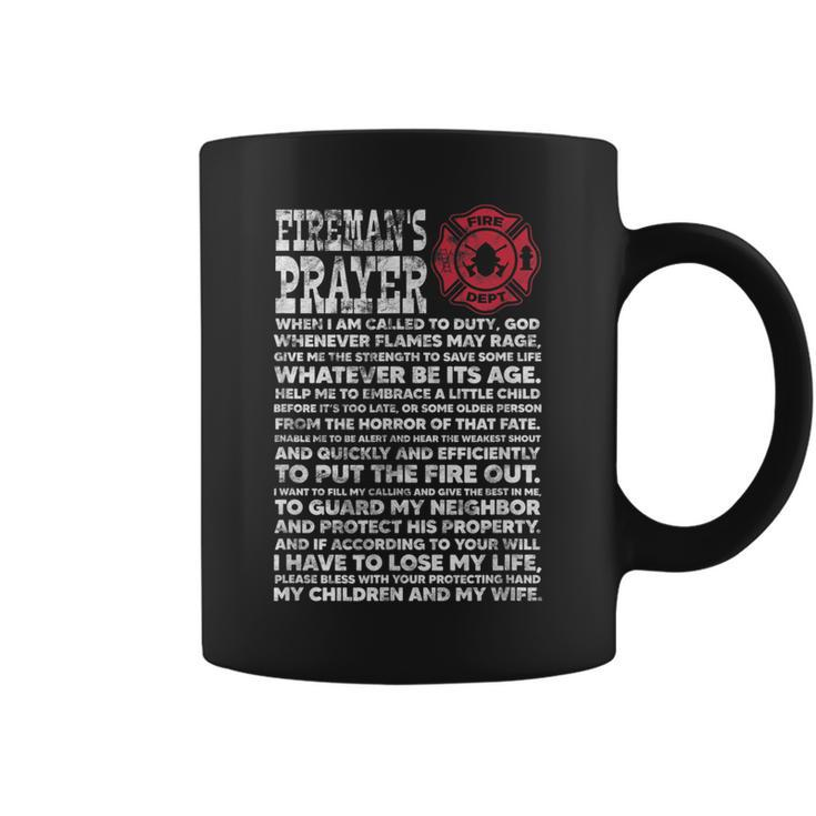 Firemans Prayer Firefighter Fire Dept Rescue Team Grunge  Coffee Mug