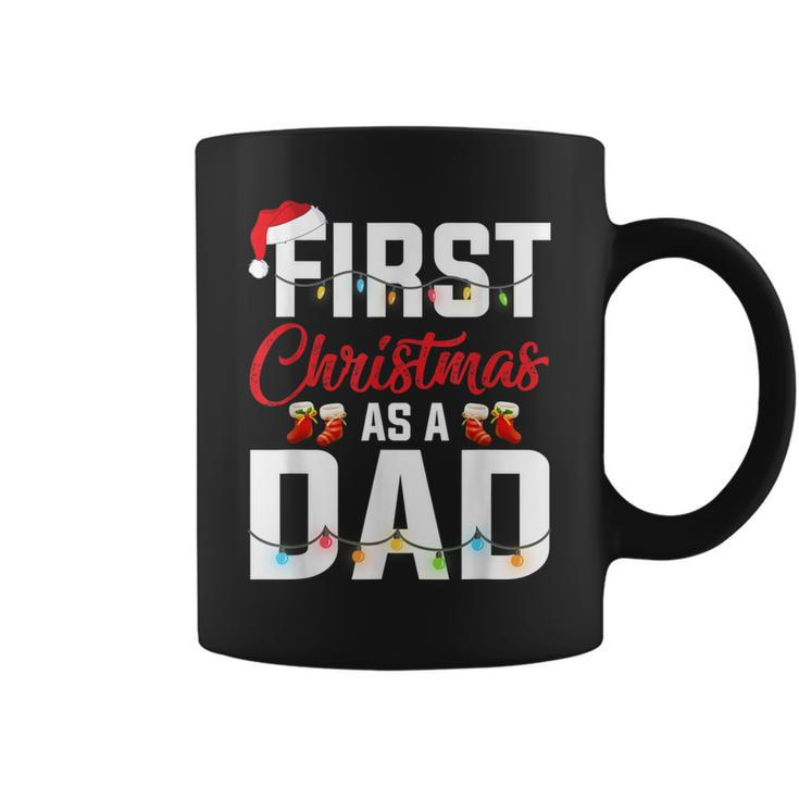 First Christmas As A Dad Xmas Lights New Dad Christmas Coffee Mug
