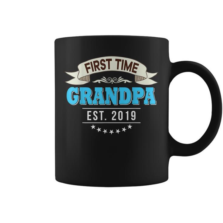 First Time Grandpa Est 2019  New Dad Mom Father Coffee Mug