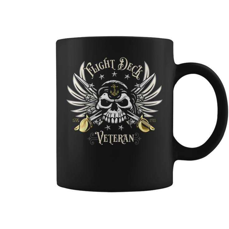 Flight Deck Veteran Skull Naval Aviation Design  Coffee Mug