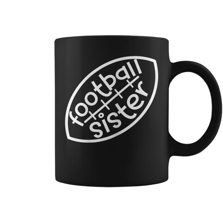 Football Silhouette Football Sister Coffee Mug