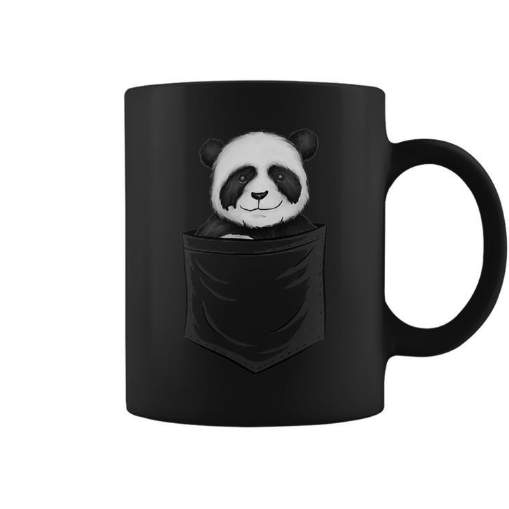 For Panda Lovers Cute Panda Bear In Pocket  Coffee Mug