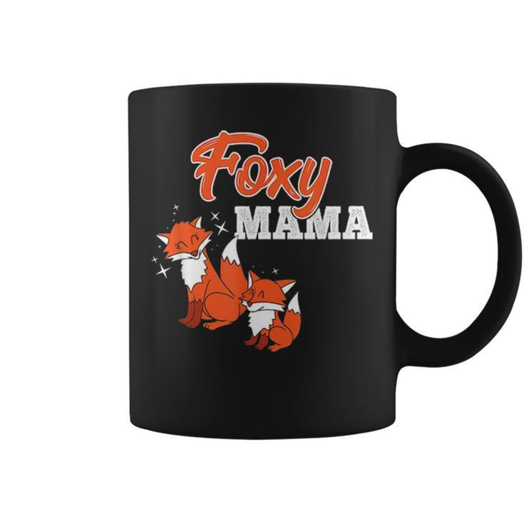 Foxy Mama  Cute Mom Fox  Funny Animal Mommy Gift V2 Coffee Mug