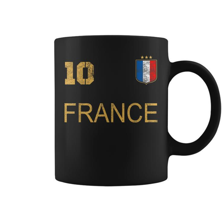 France Jersey Number Ten Soccer French Flag Futebol Fans  V2 Coffee Mug