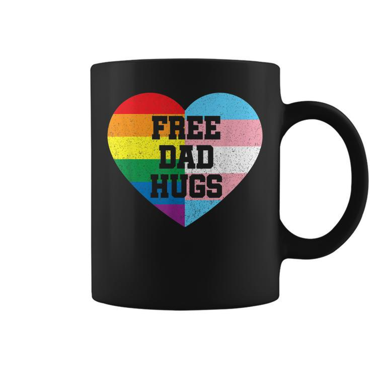 Free Dad Hugs T  Pride Gift Lgbt Rainbow Flag Family Gift For Mens Coffee Mug