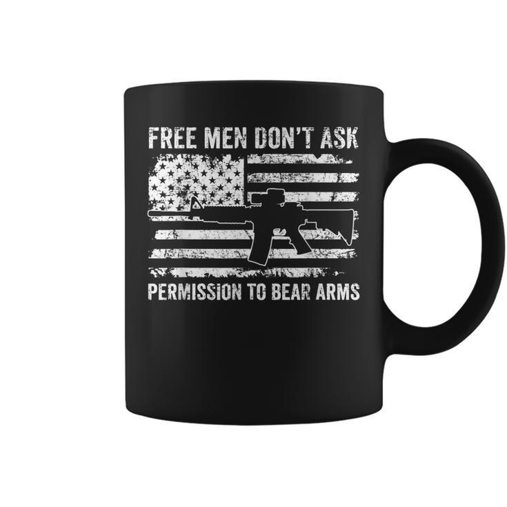 Free Men Dont Ask Permission Right To Bear Arms - Gun Laws  Coffee Mug