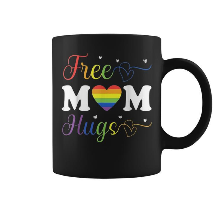 Free Mom Hugs  Lgbt Rainbow Gay Lesbian Coffee Mug