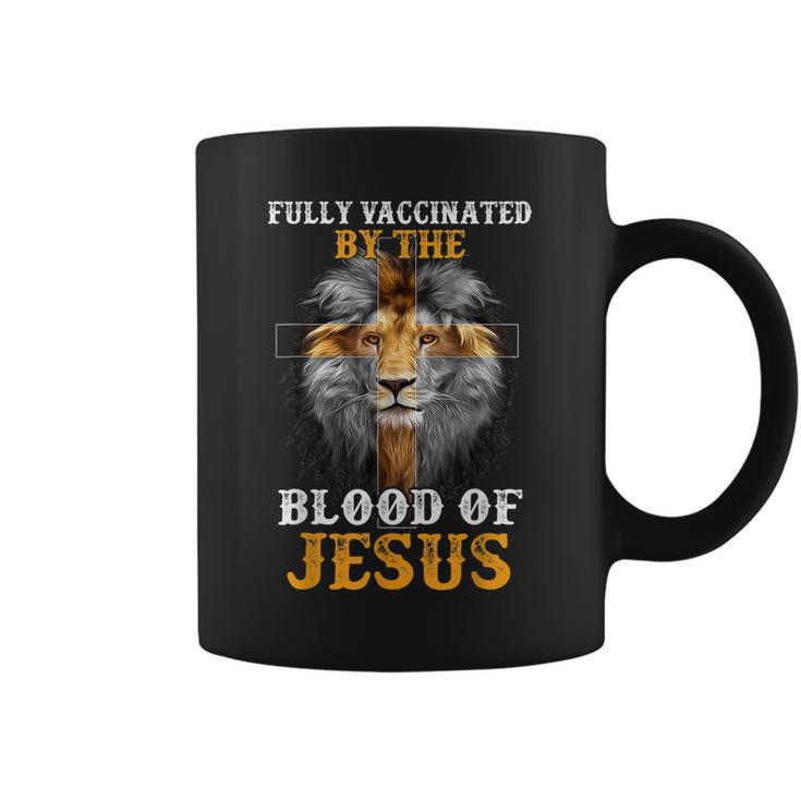 Fully Vaccinated By The Blood Of Jesus Lion God Christian  V5 Coffee Mug