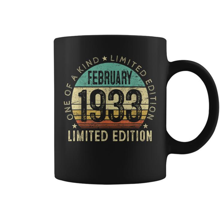 Funny 90 Year Old Vintage February 1933 90Th Birthday Gift Coffee Mug